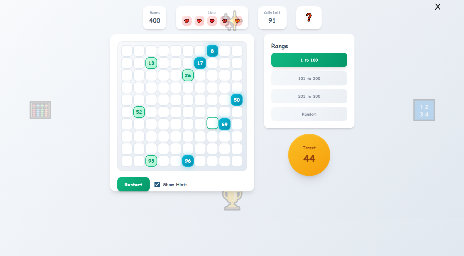 Decimal Game - Natural Numbers
