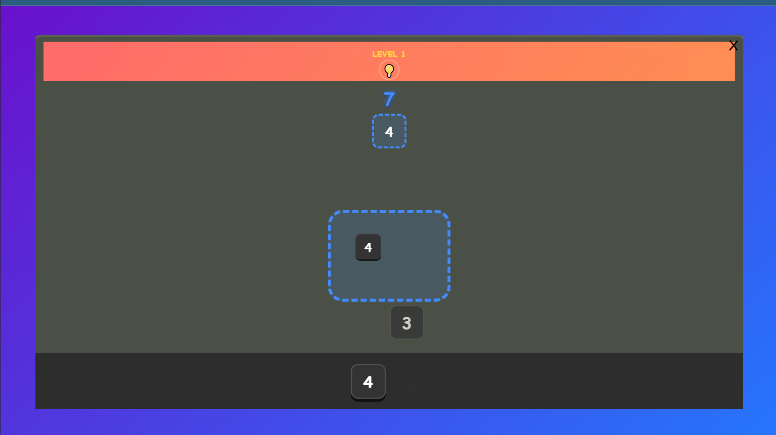 Addition drag drop numbers