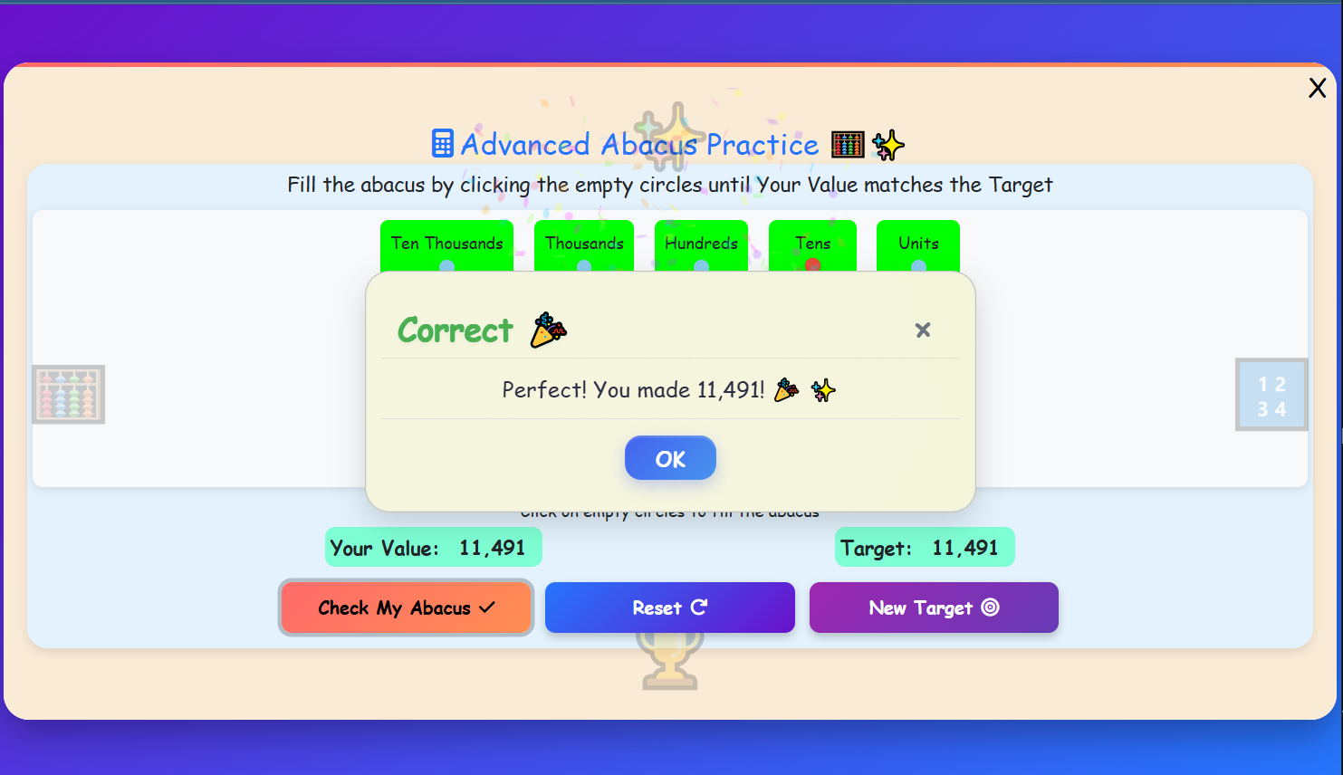 Abacus Recognize Numbers Level-2 Activity