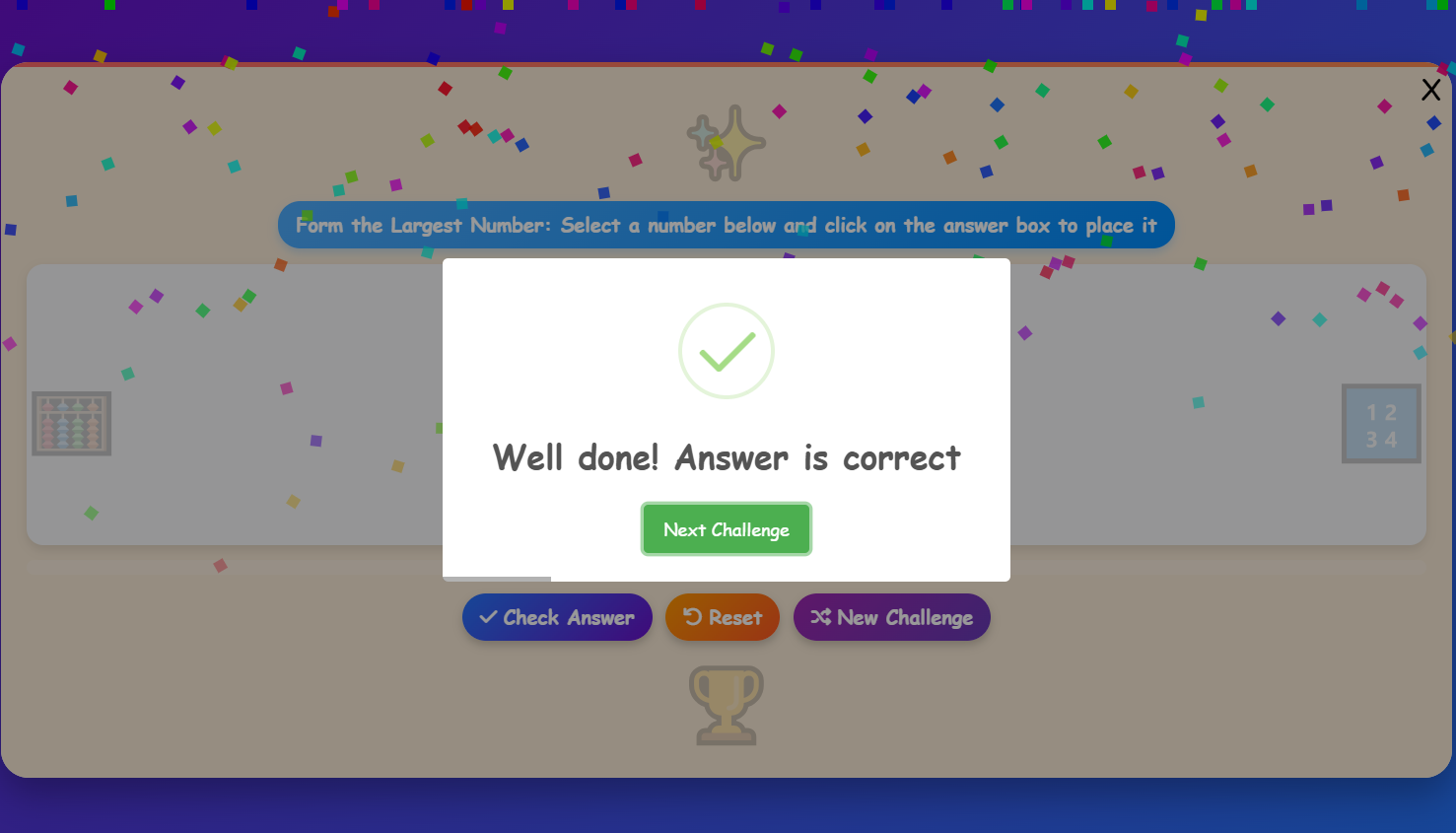Formation of Numbers Challenge