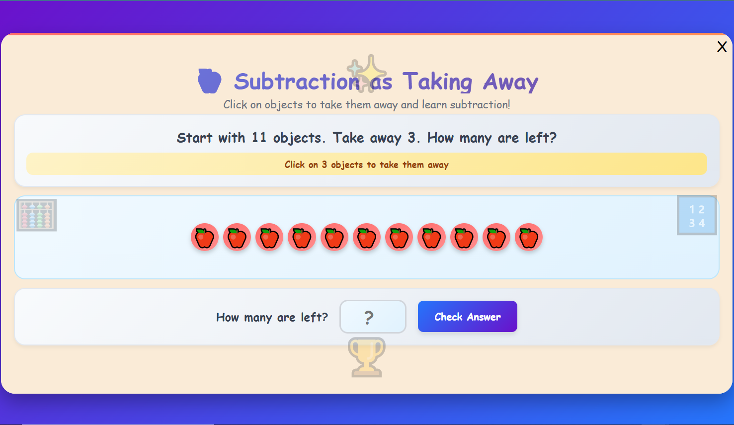Subtraction as Taking Away