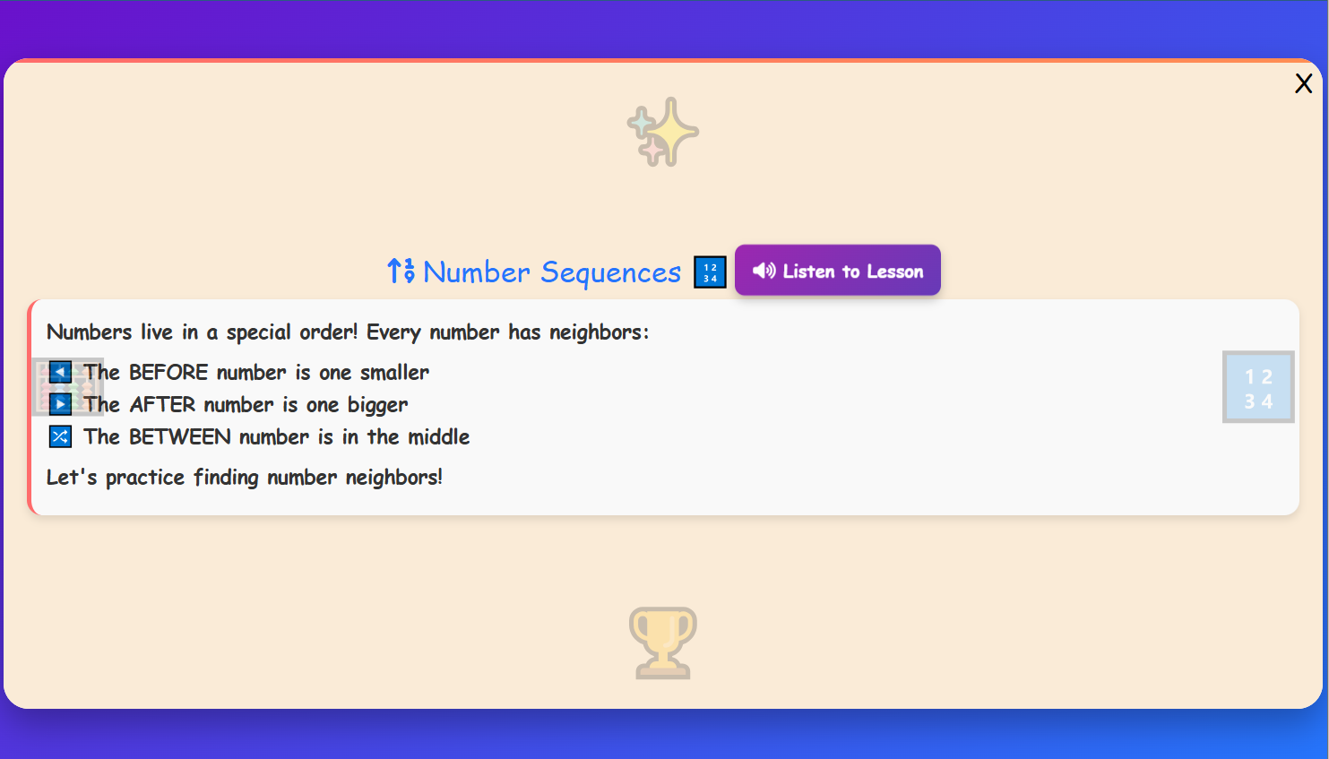 Number Sequences Lesson