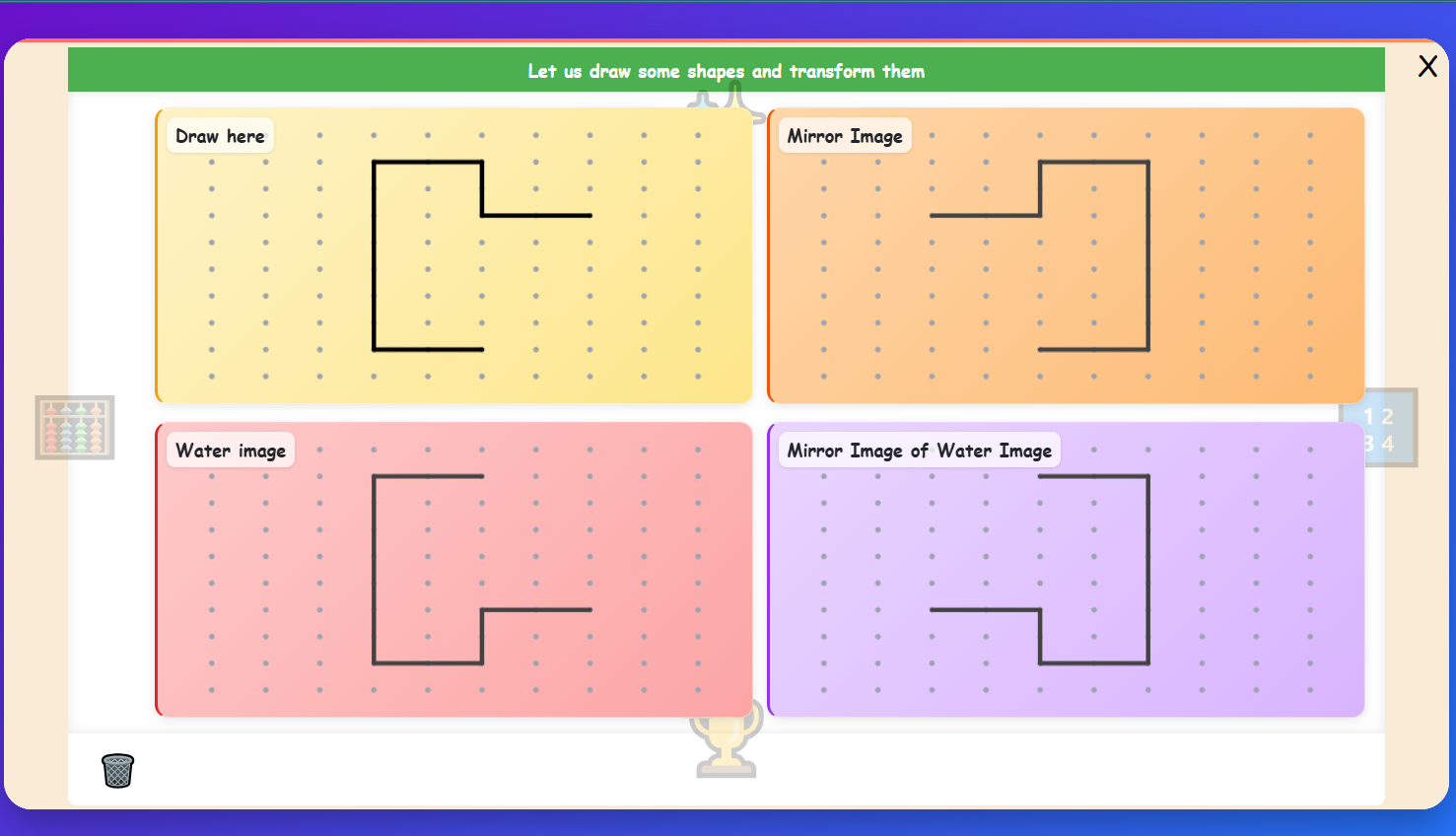 Draw Shapes & Reflect