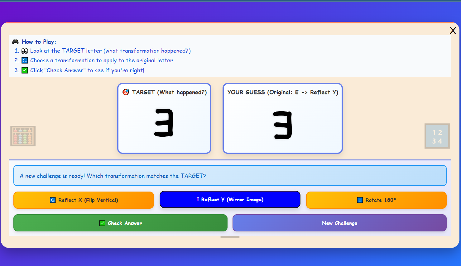 Geometric Transformation Challenge