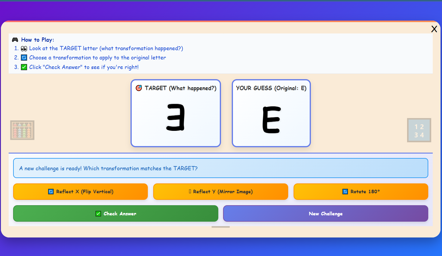 Geometric Transformation Challenge