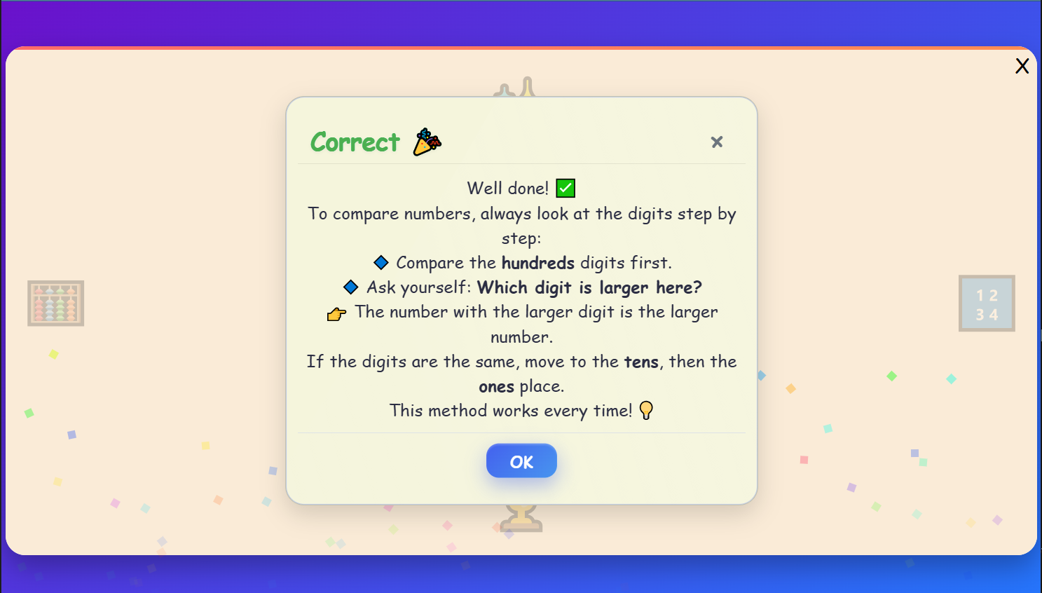 Number Comparison Challenge