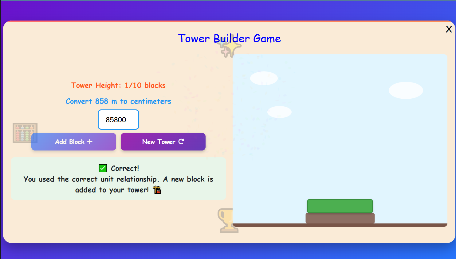 Tower Builder Game
