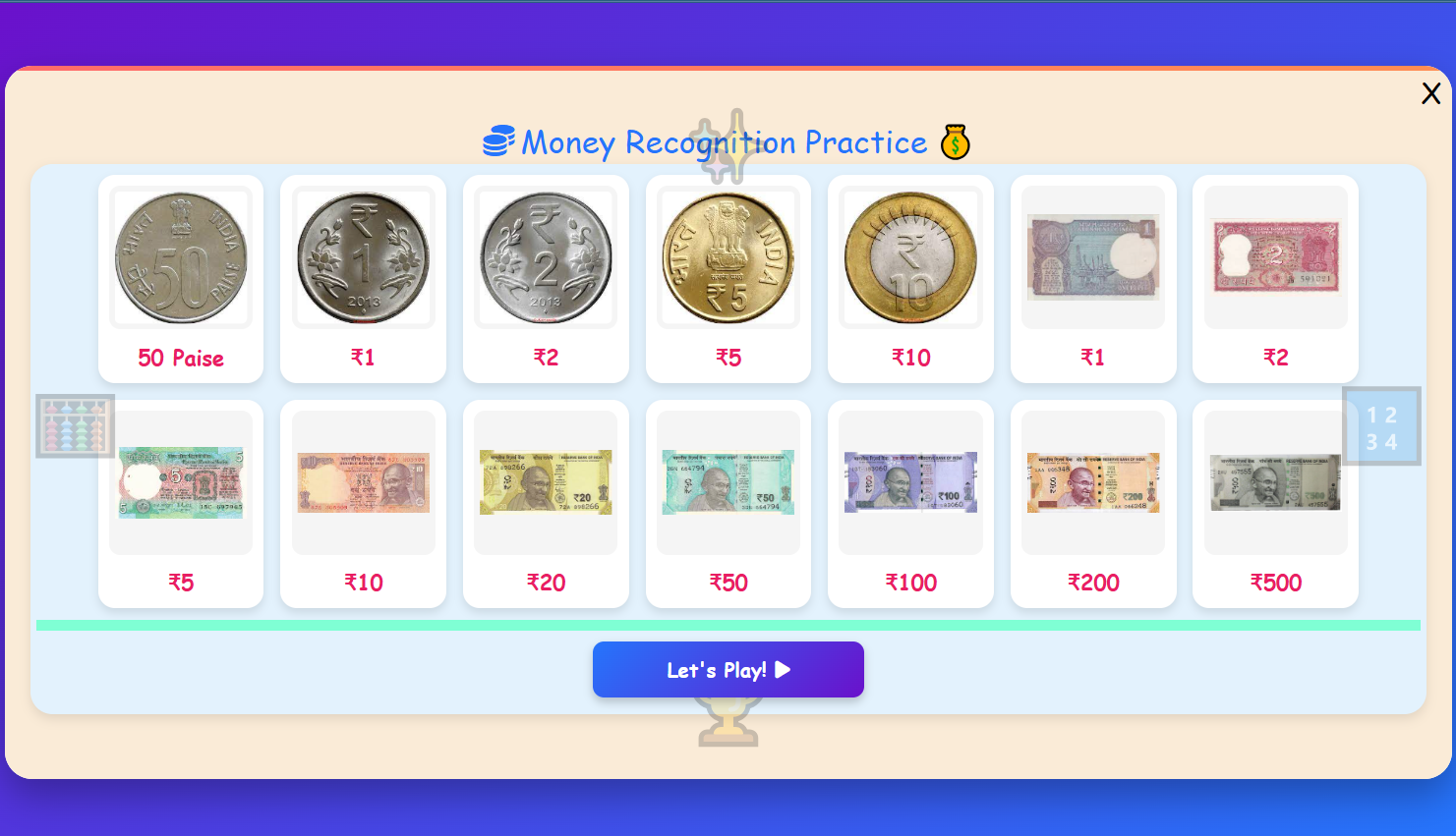 Money Recognition Practice