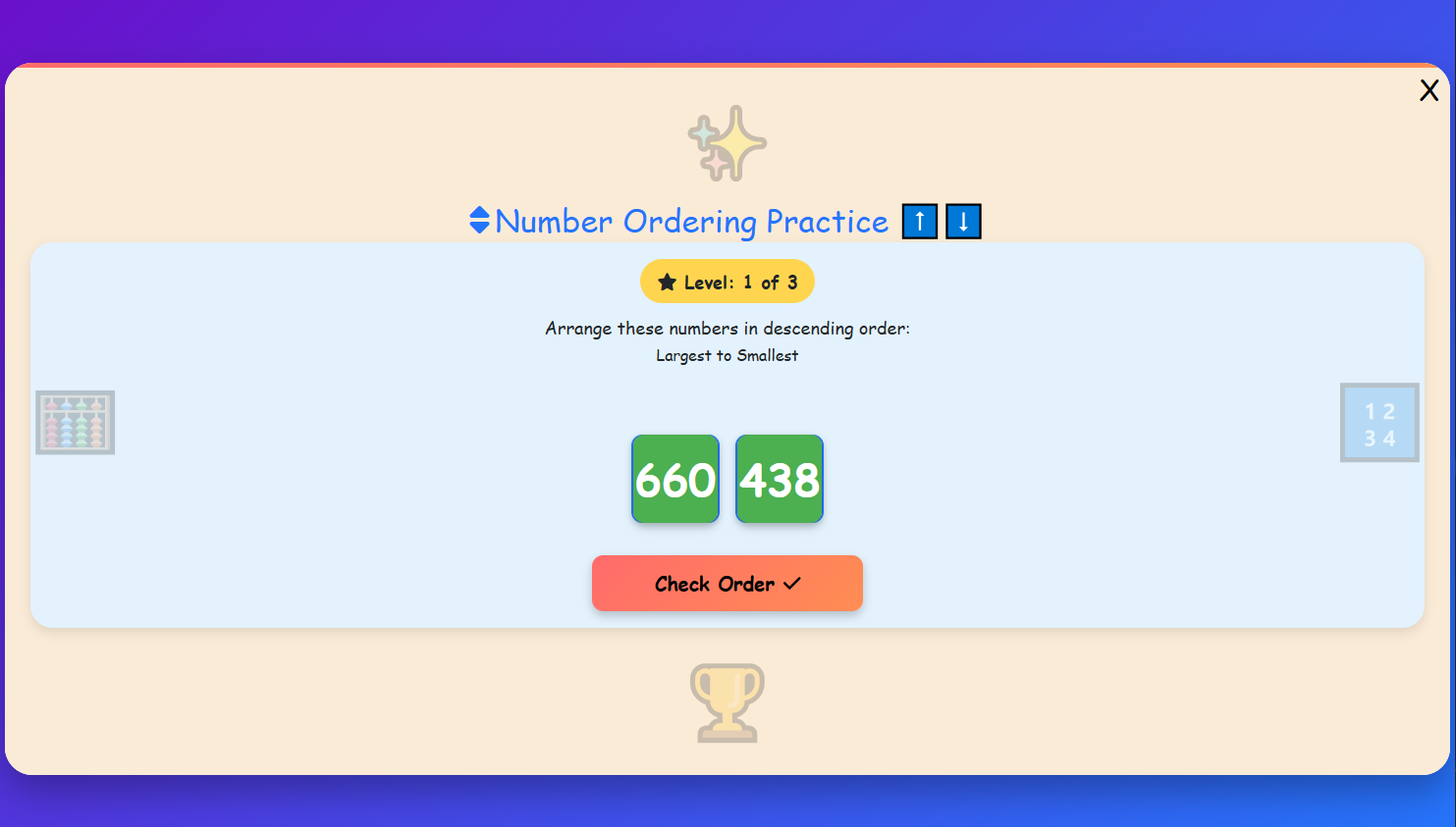 Number Ordering Practice