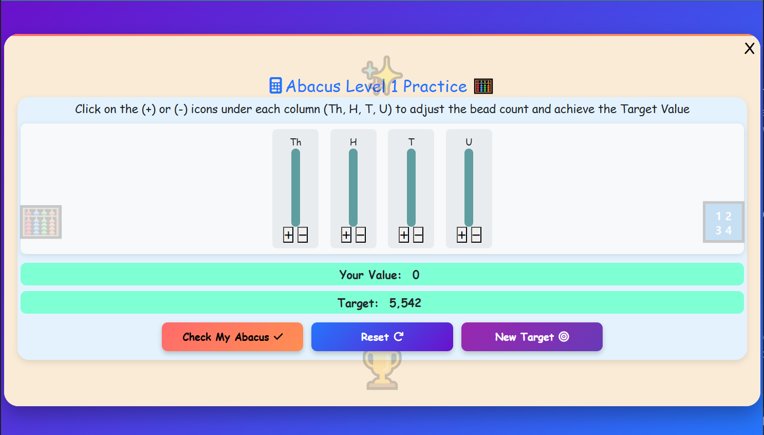 Abacus Level 1 Practice