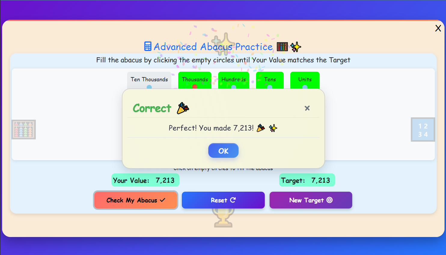 Abacus Recognize Numbers Level-2 Activity