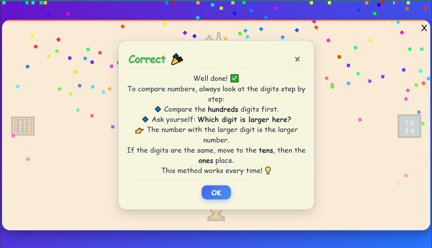 Number Comparison Challenge