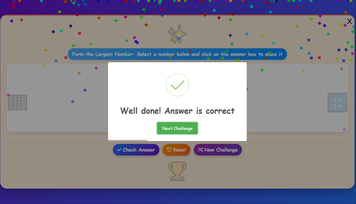 Formation of Numbers Challenge