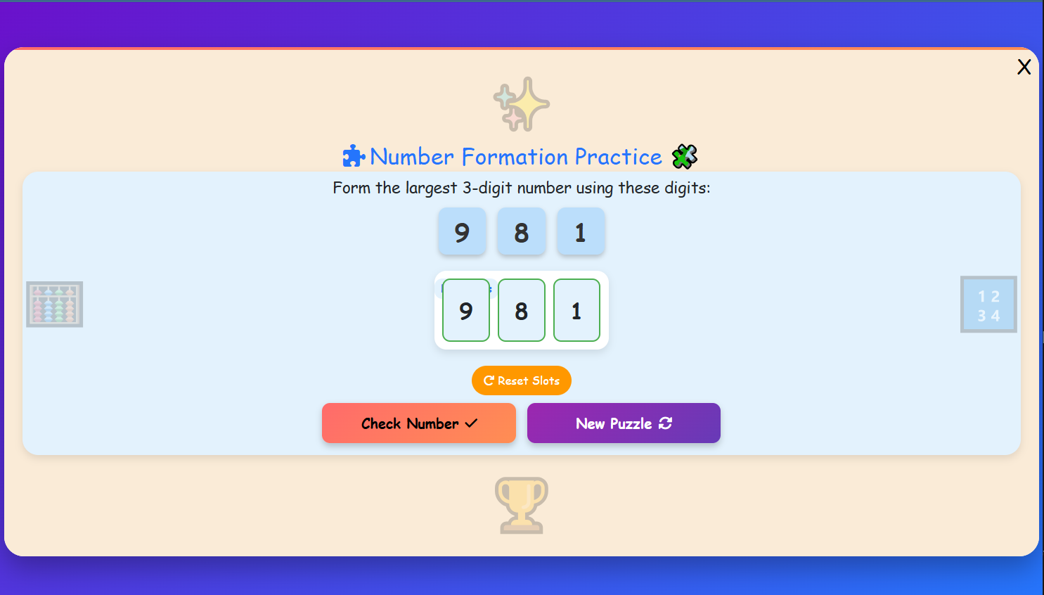 Number Formation Practice