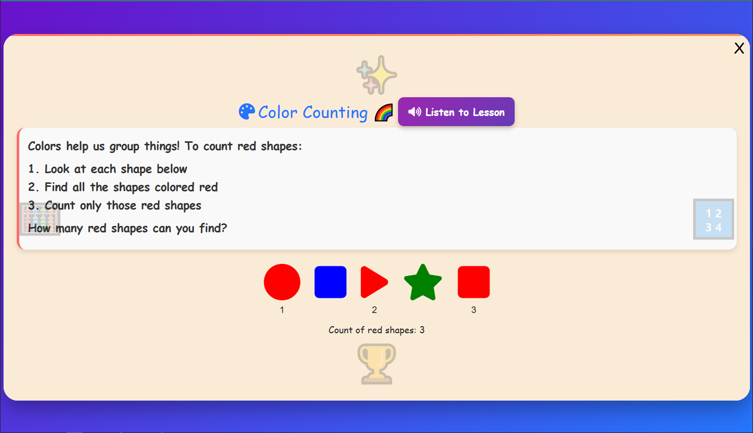 Color Counting Lesson