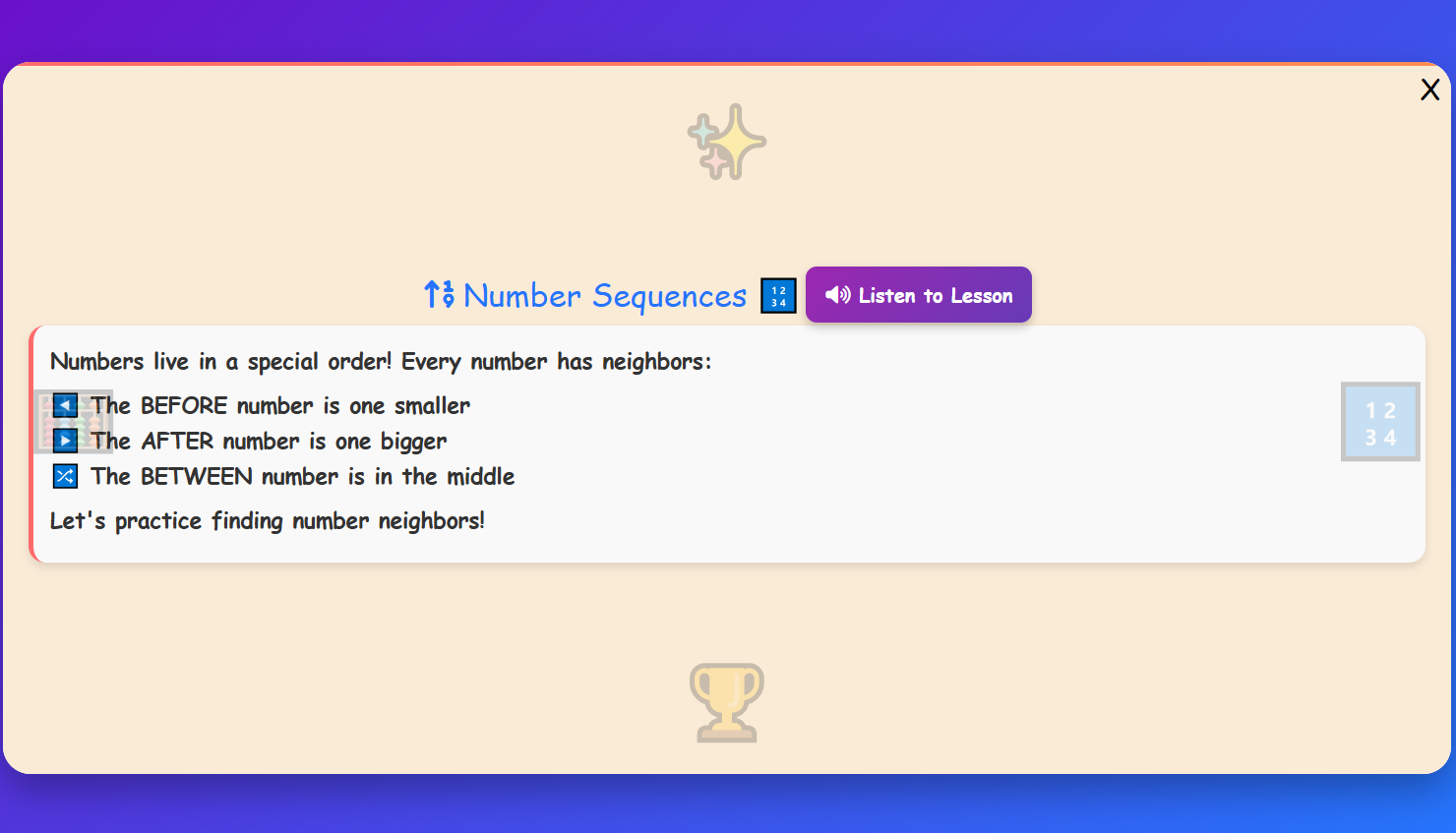 Number Sequences Lesson