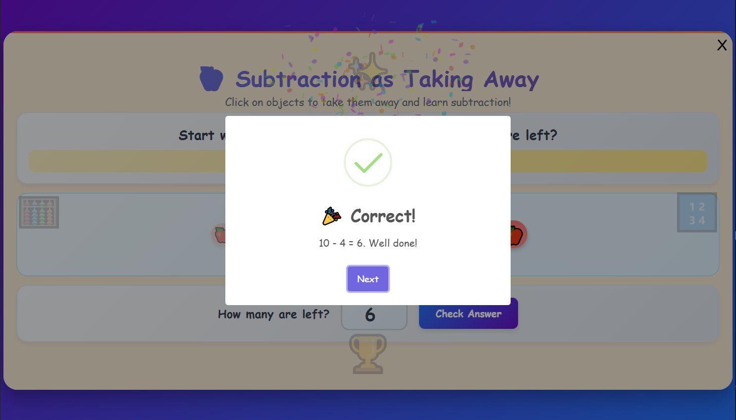 Subtraction as Taking Away