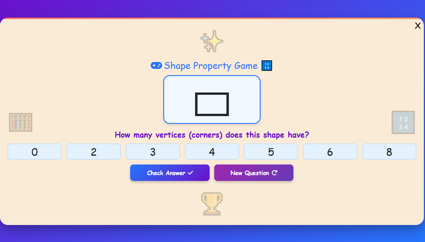 Shape Property Game