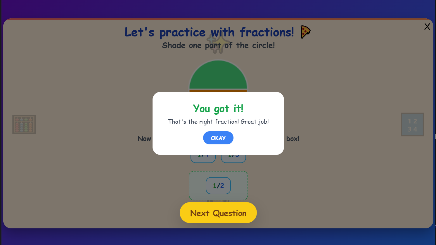 Practice with fractions