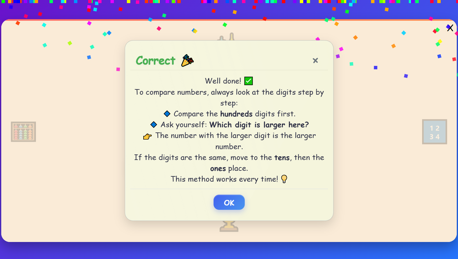 Number Comparison Challenge