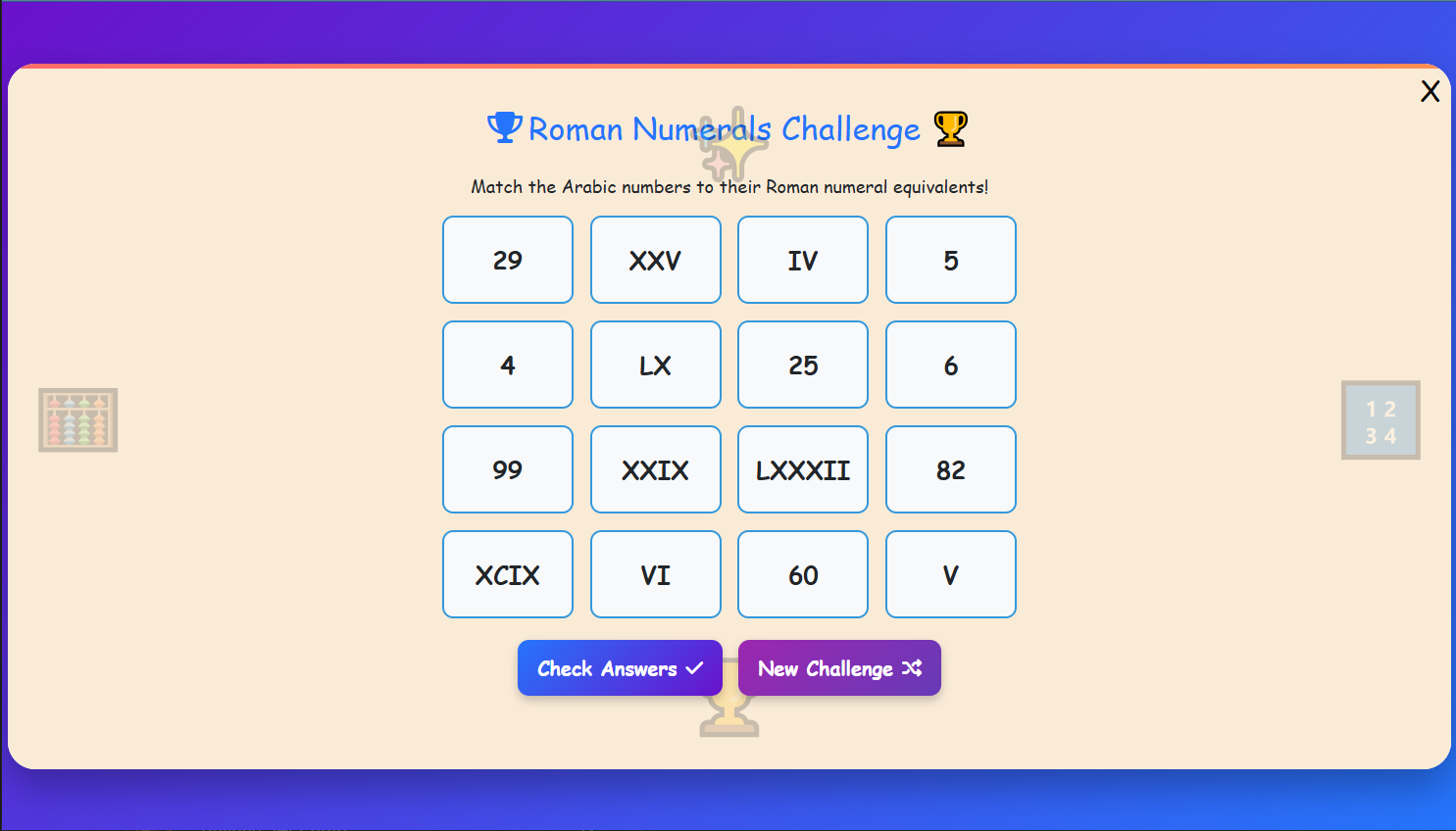 Match the Numbers