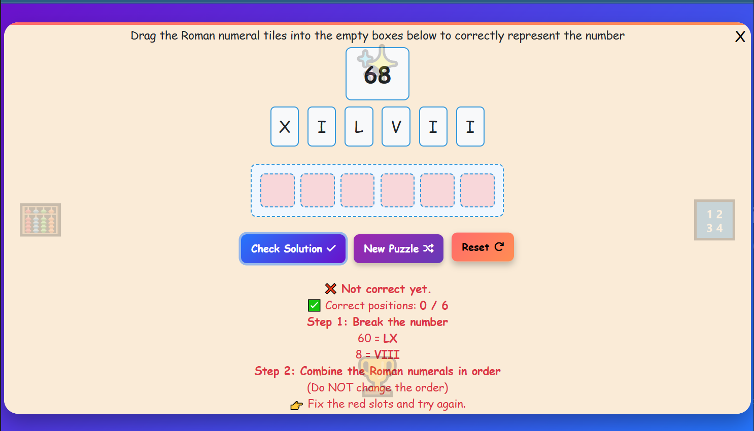 Roman Numerals Puzzle