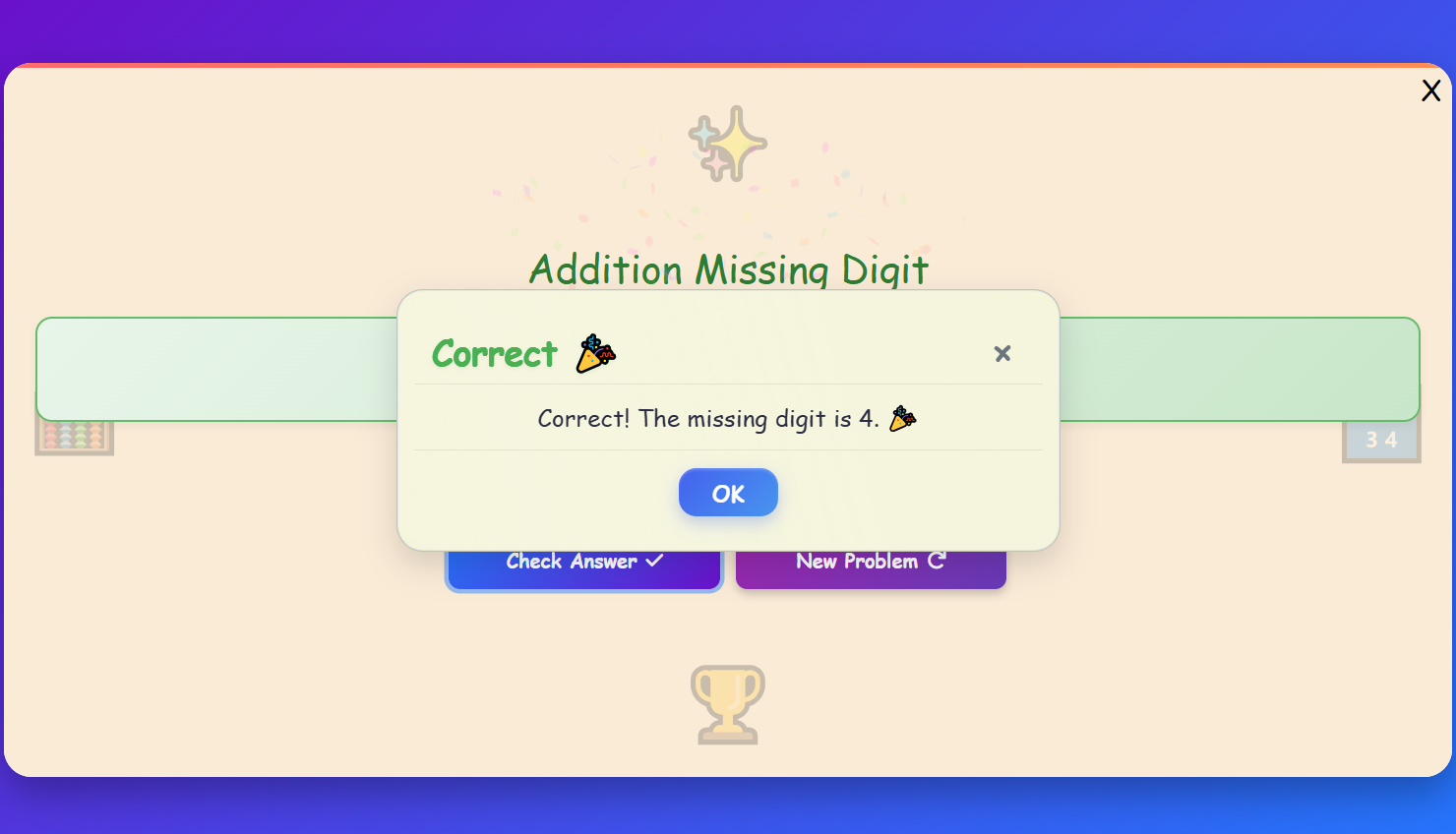 Missing Digits Practice