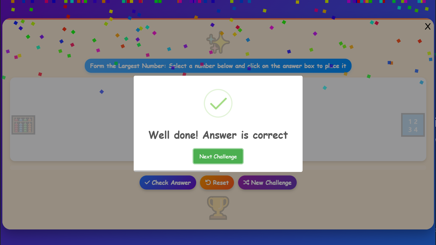 Formation of Numbers Challenge