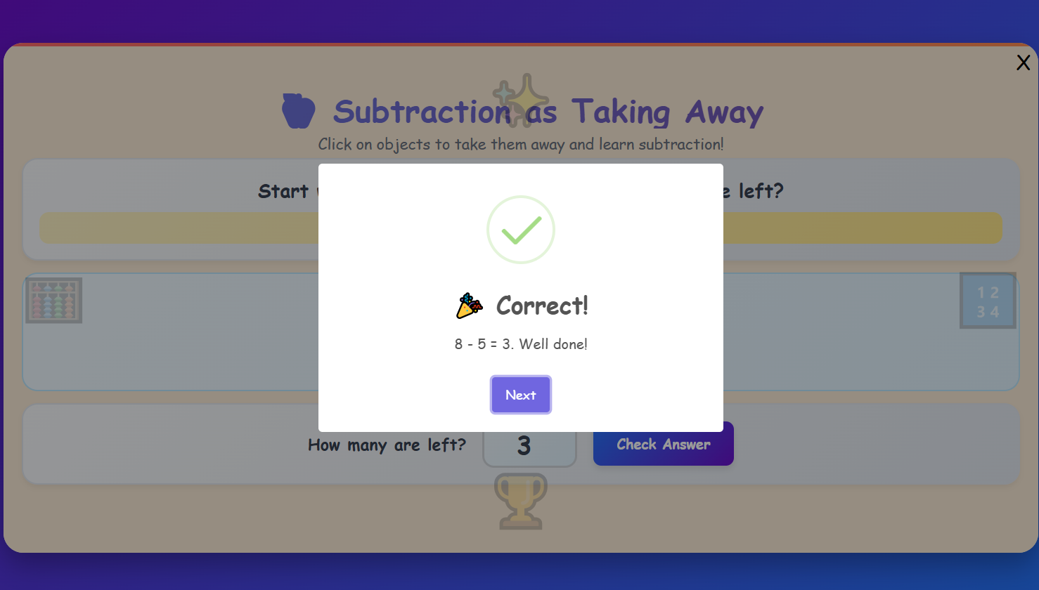 Subtraction as Taking Away
