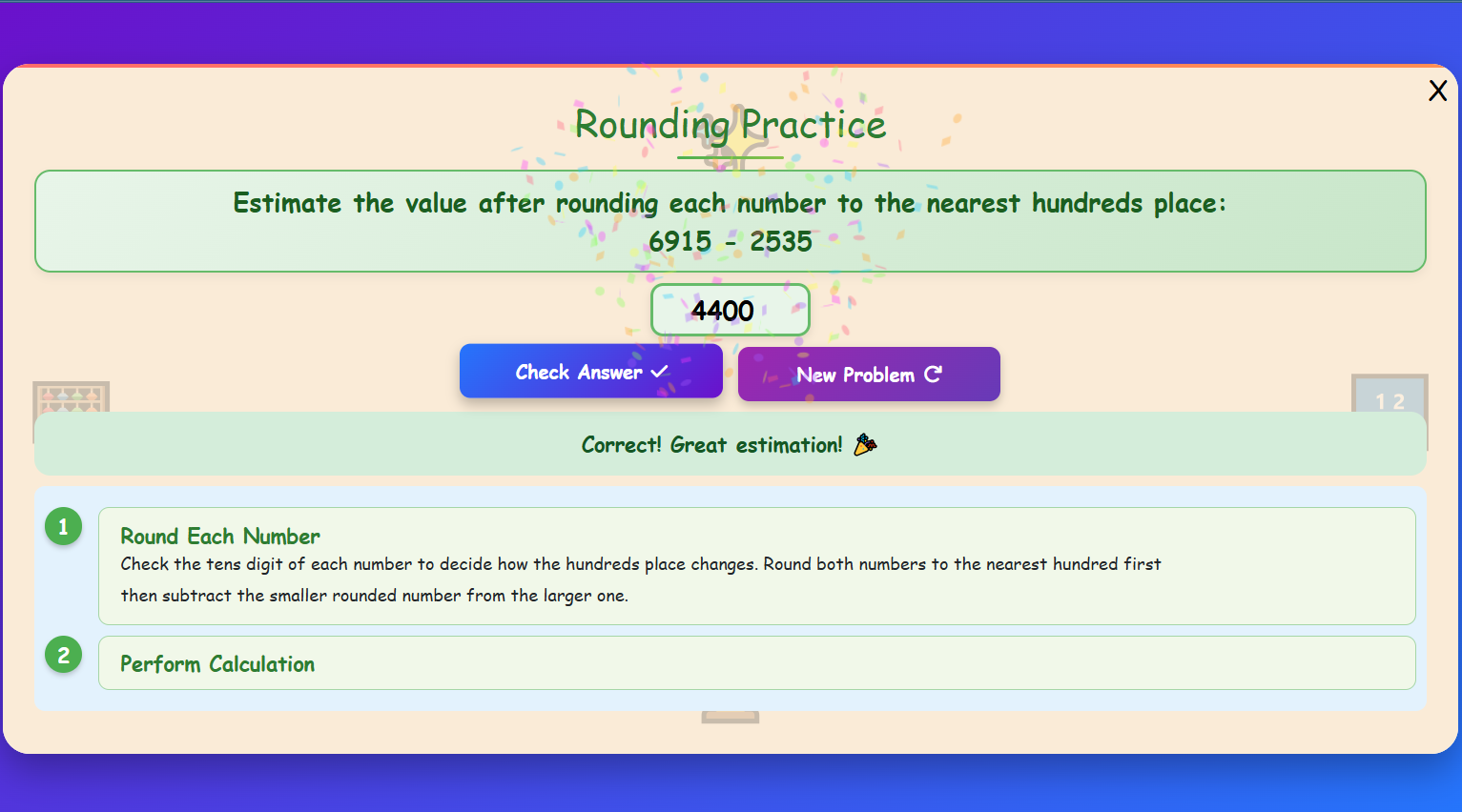 Rounding Practice