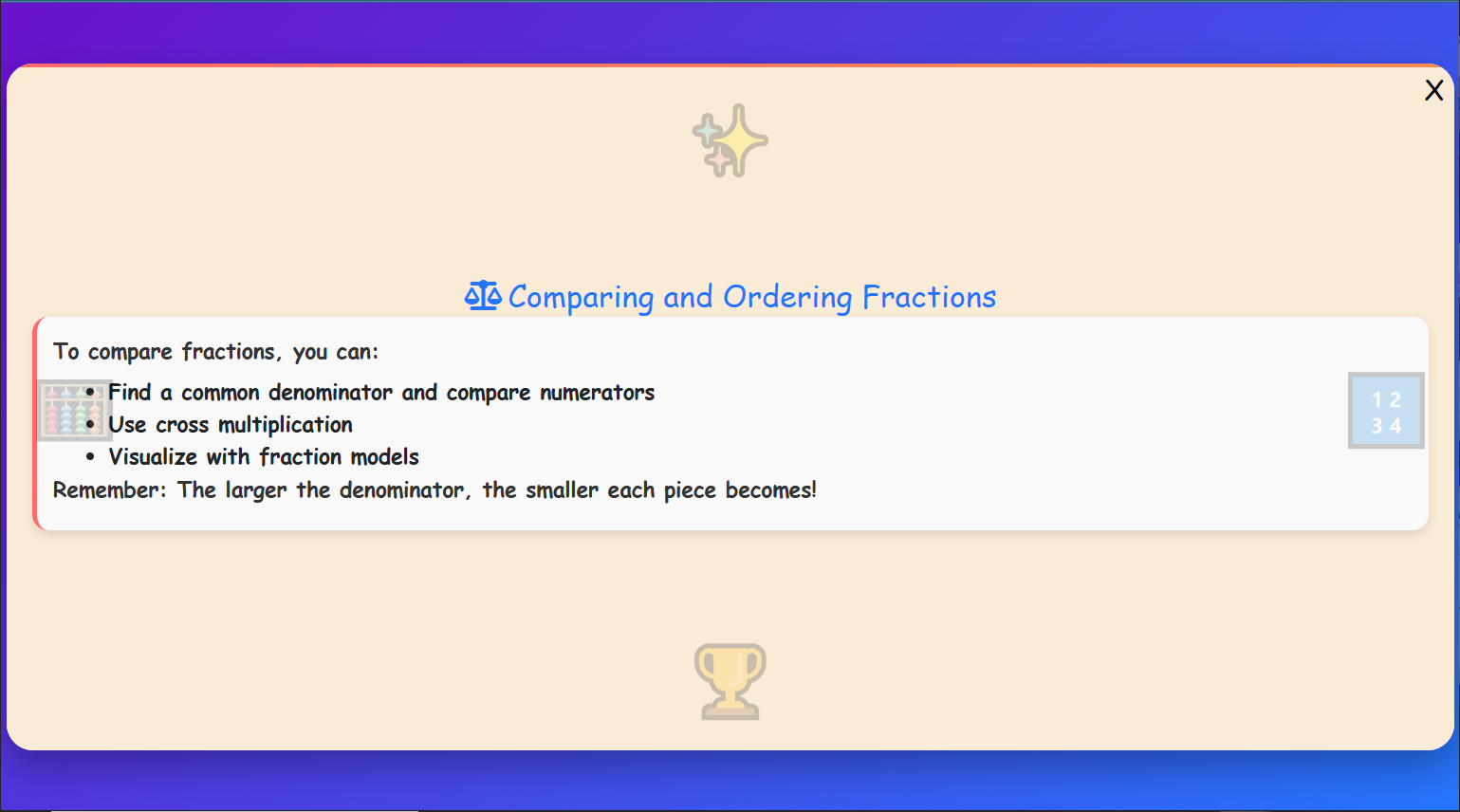 Comparing and Ordering Fractions Lesson