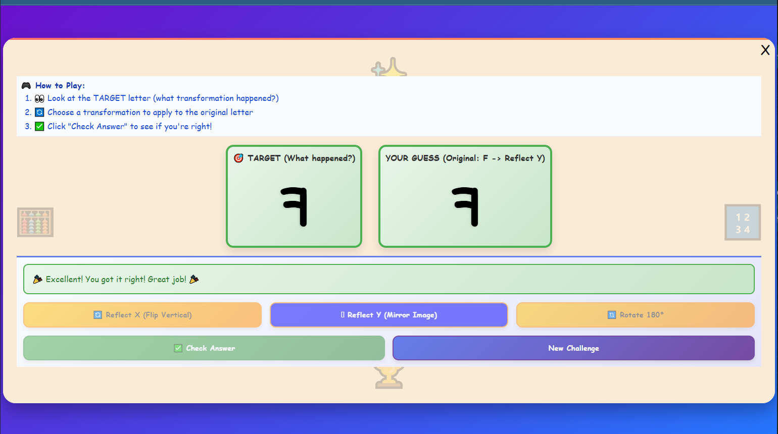 Geometric Transformation Challenge