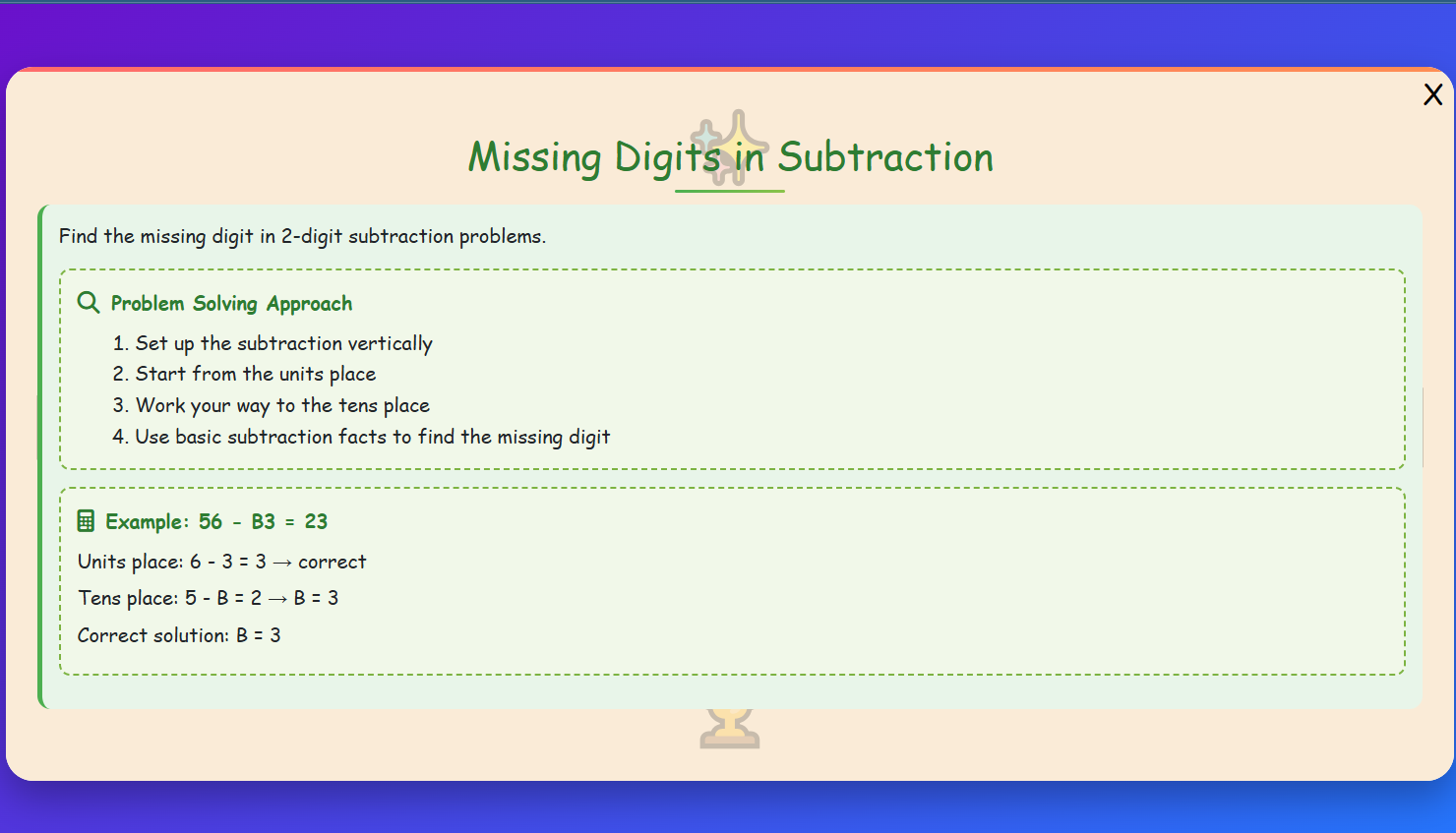 Missing Digits Lesson