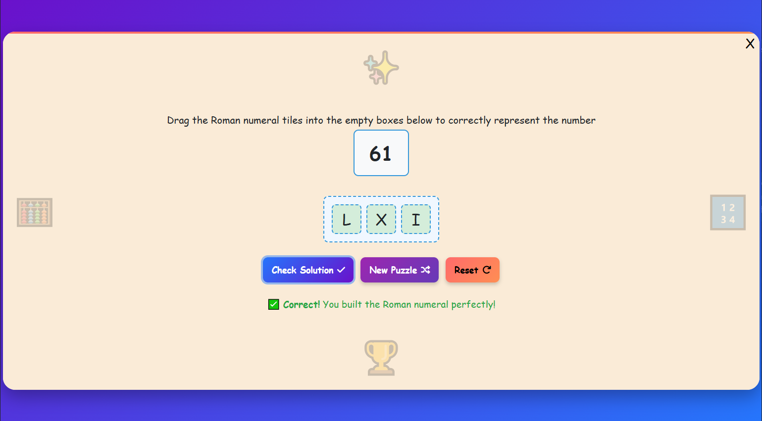 Roman Numerals Puzzle