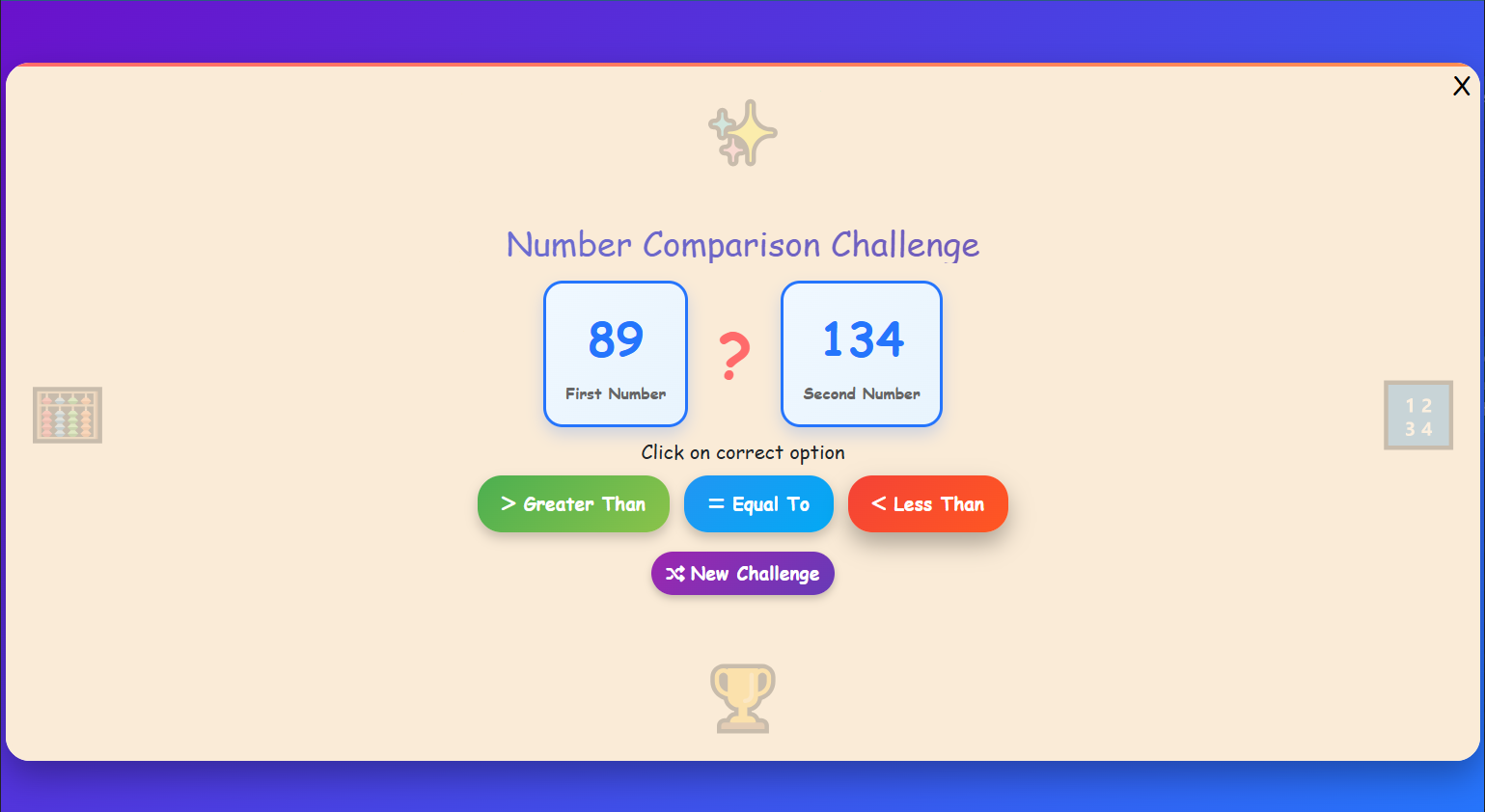 Number Comparison Challenge