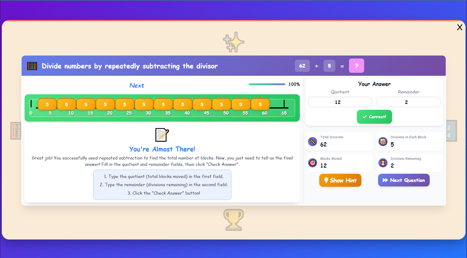 Division Number Line