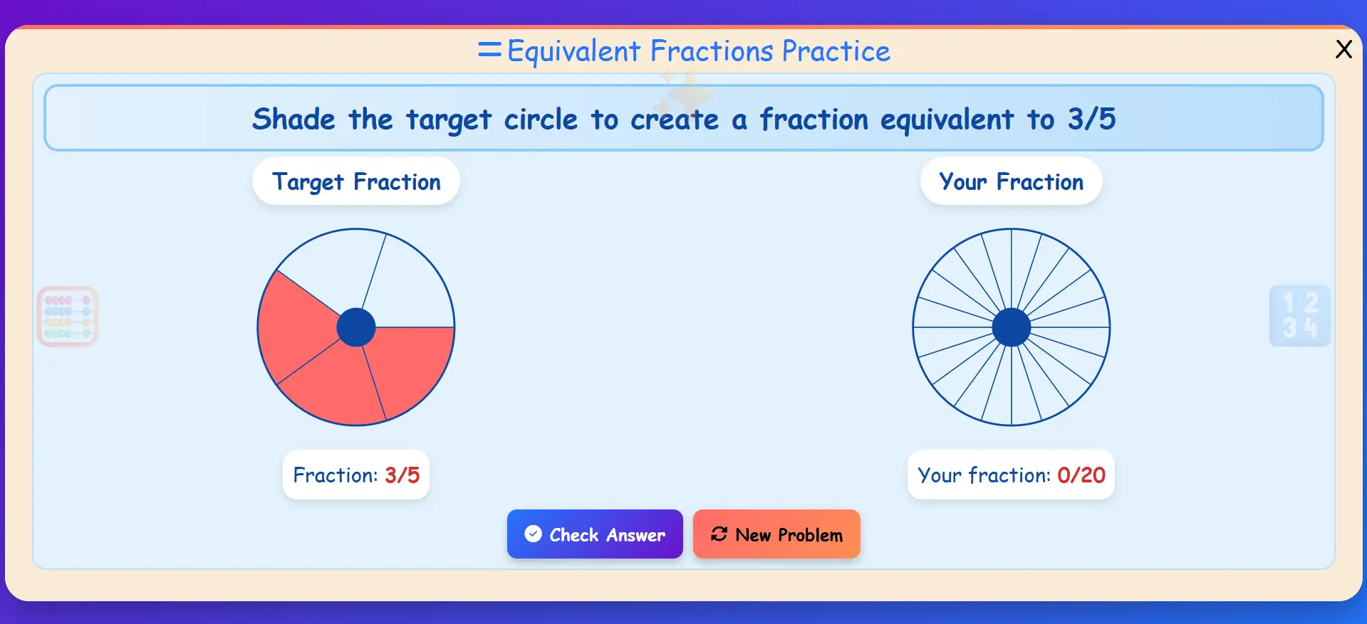 Equivalent Fractions Practice