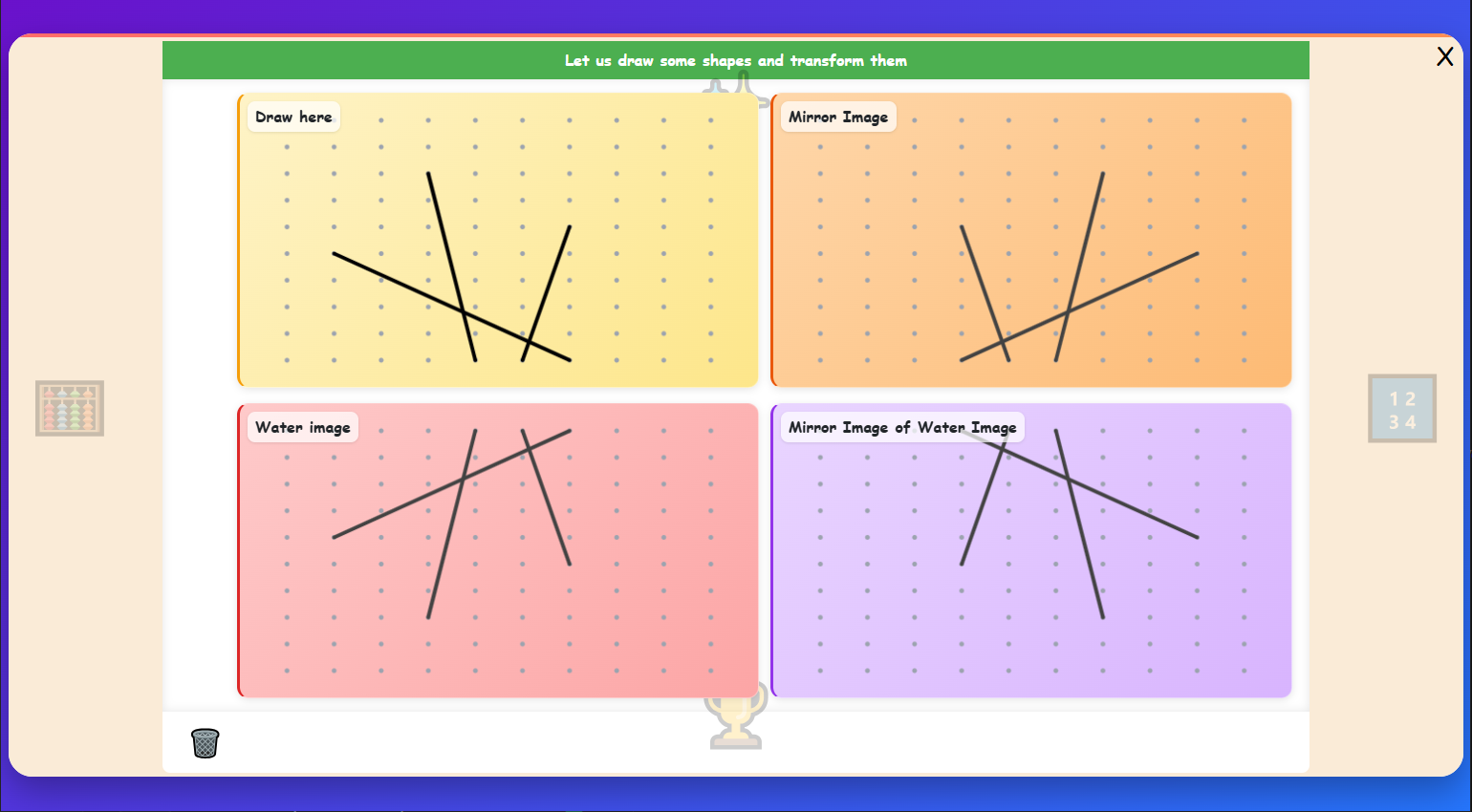 Draw Shapes & Reflect