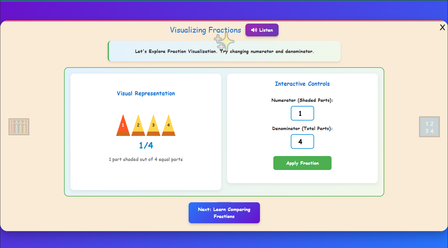 Visualizing Fractions