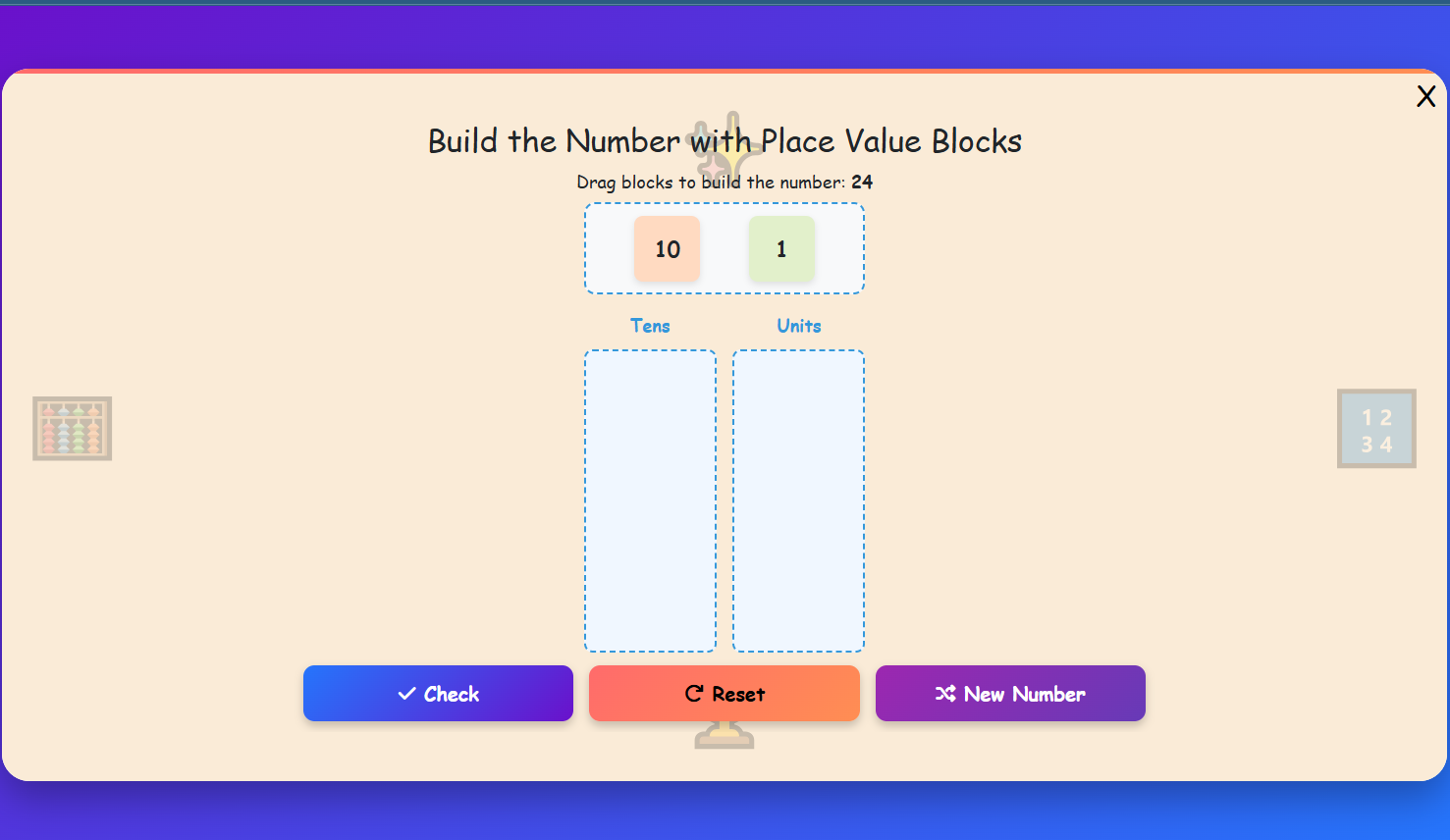 Build the Number with Place Value Blocks