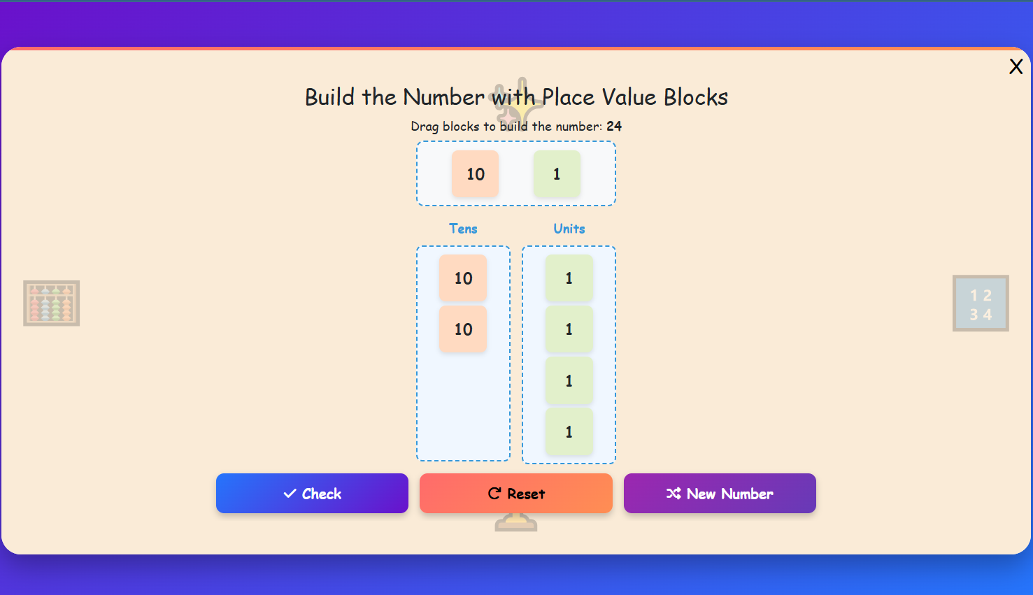 Build the Number with Place Value Blocks