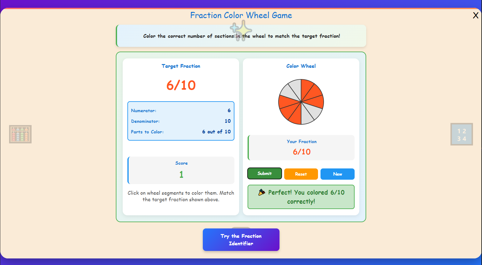Fraction Builder Game