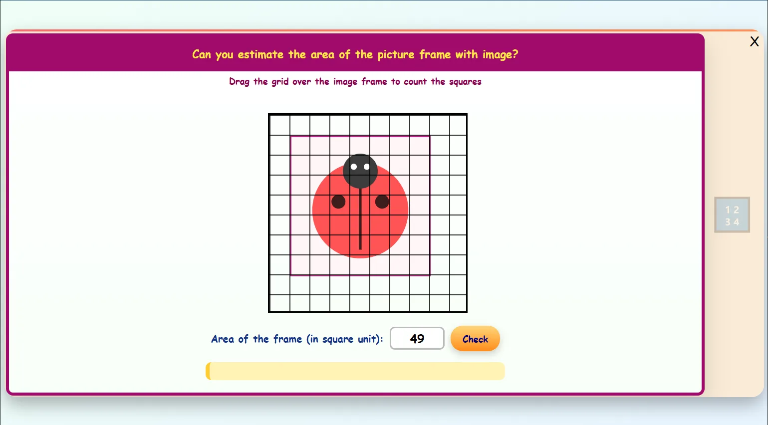 Estimate Area โ Drag the Grid