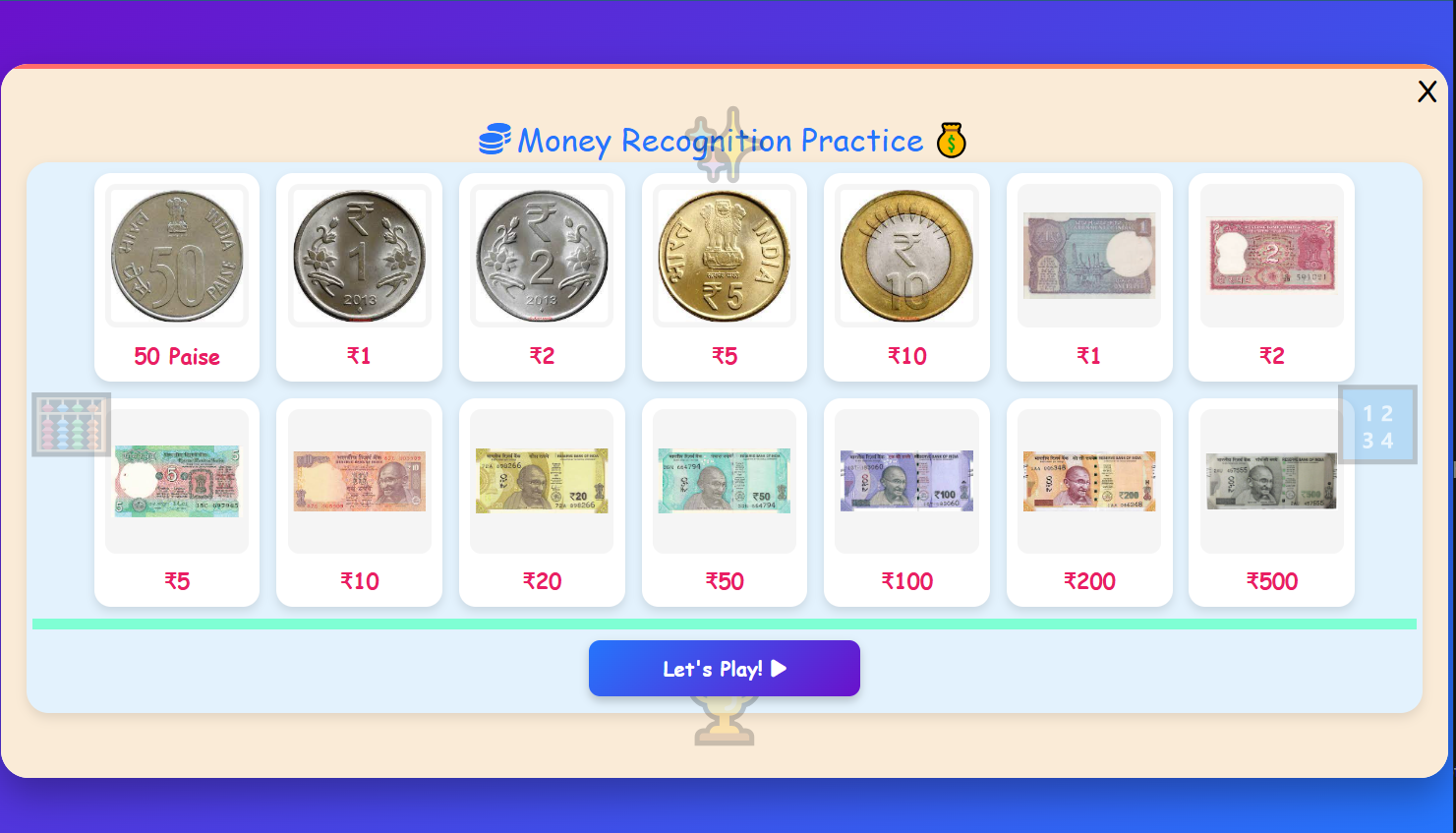 Money Recognition Practice