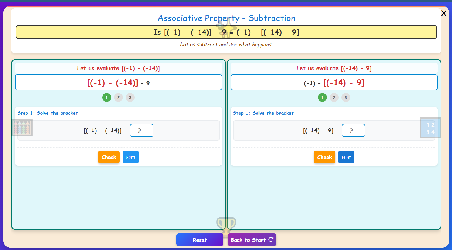 Associative Property - Subtraction