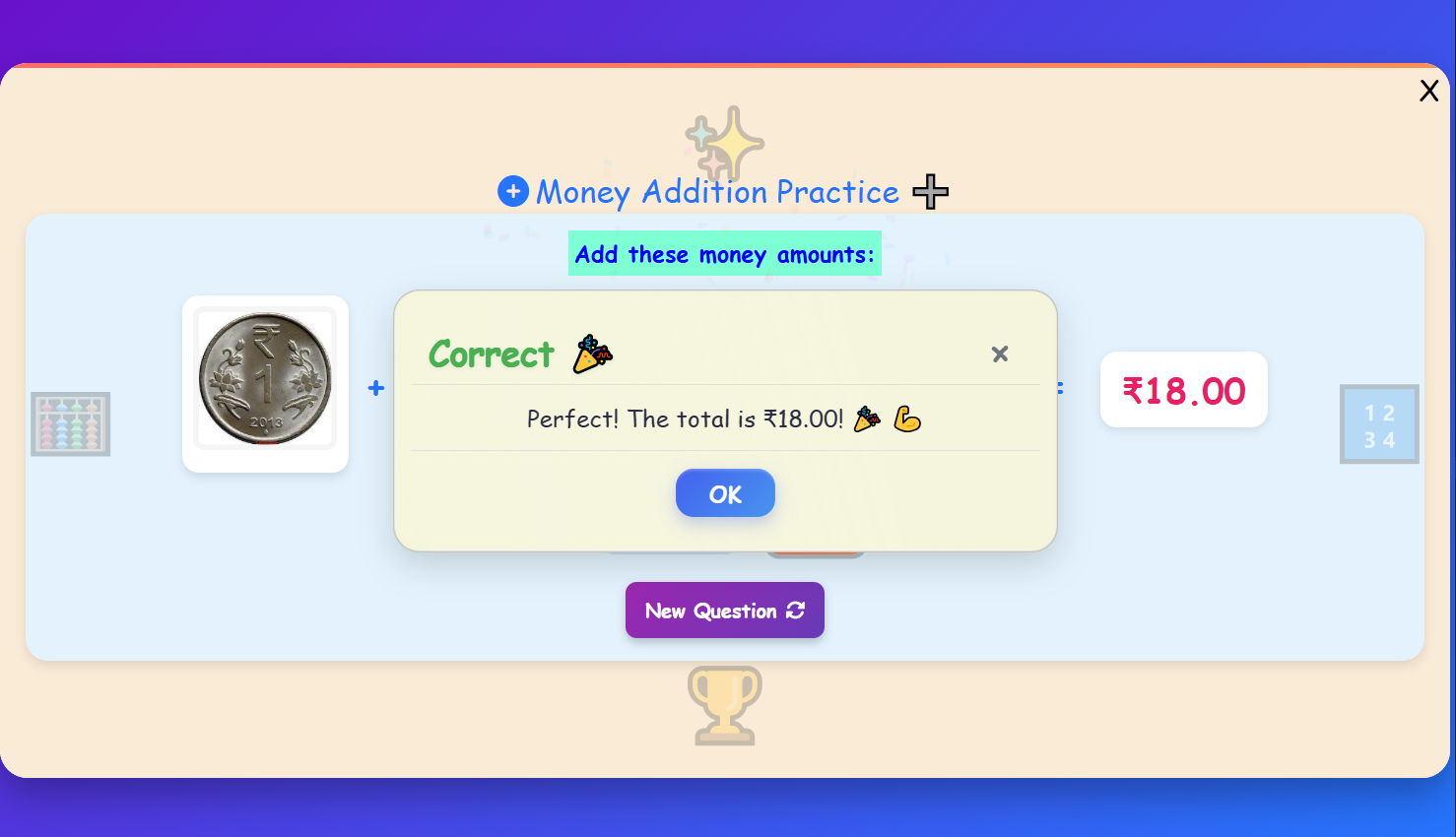 Money Addition Practice