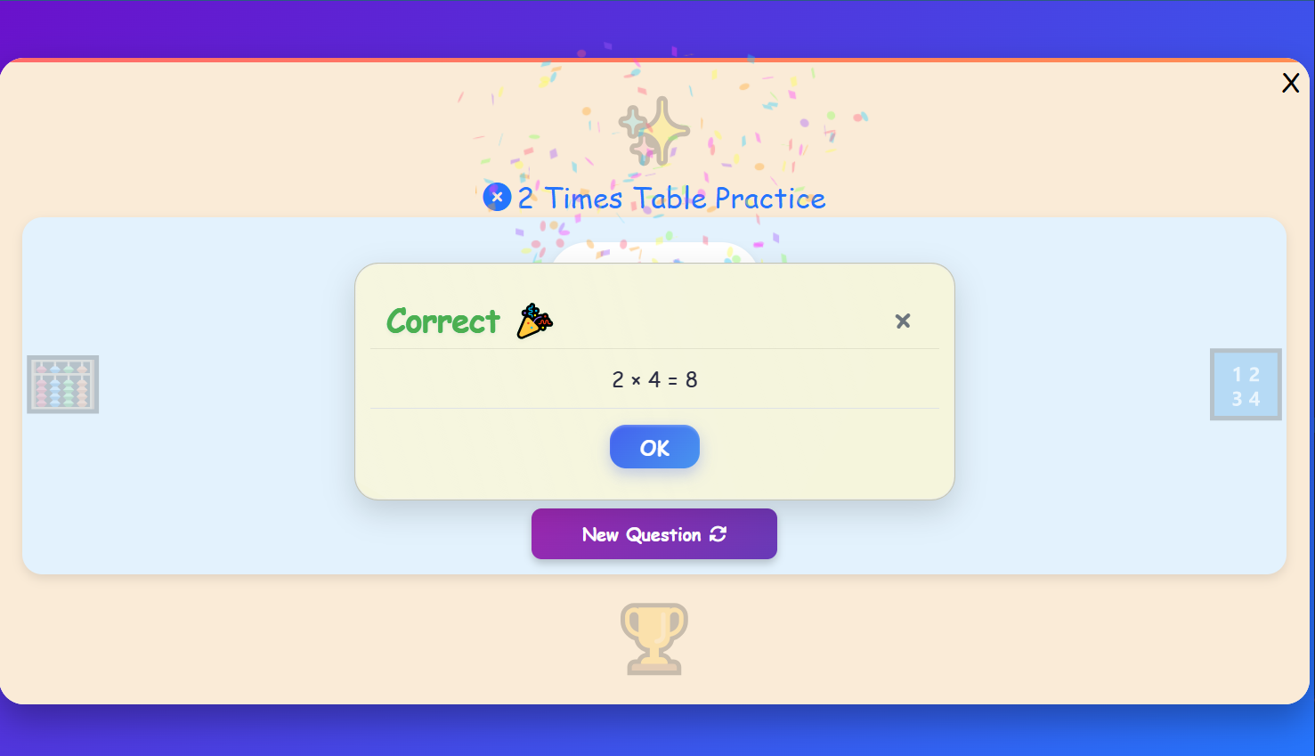 Table of 2 Challenge