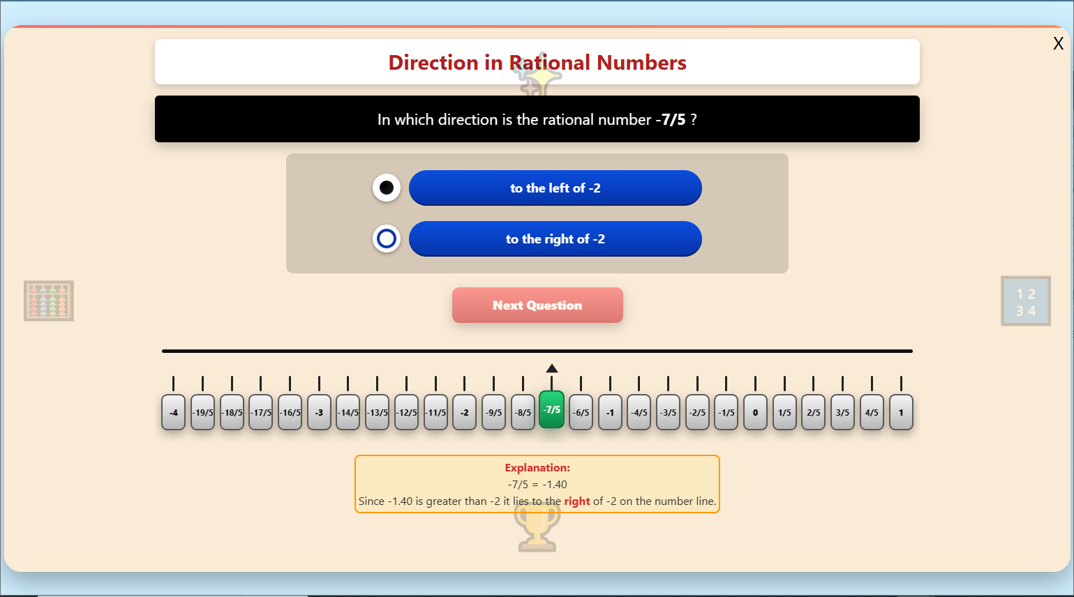 Direction in Rational Number