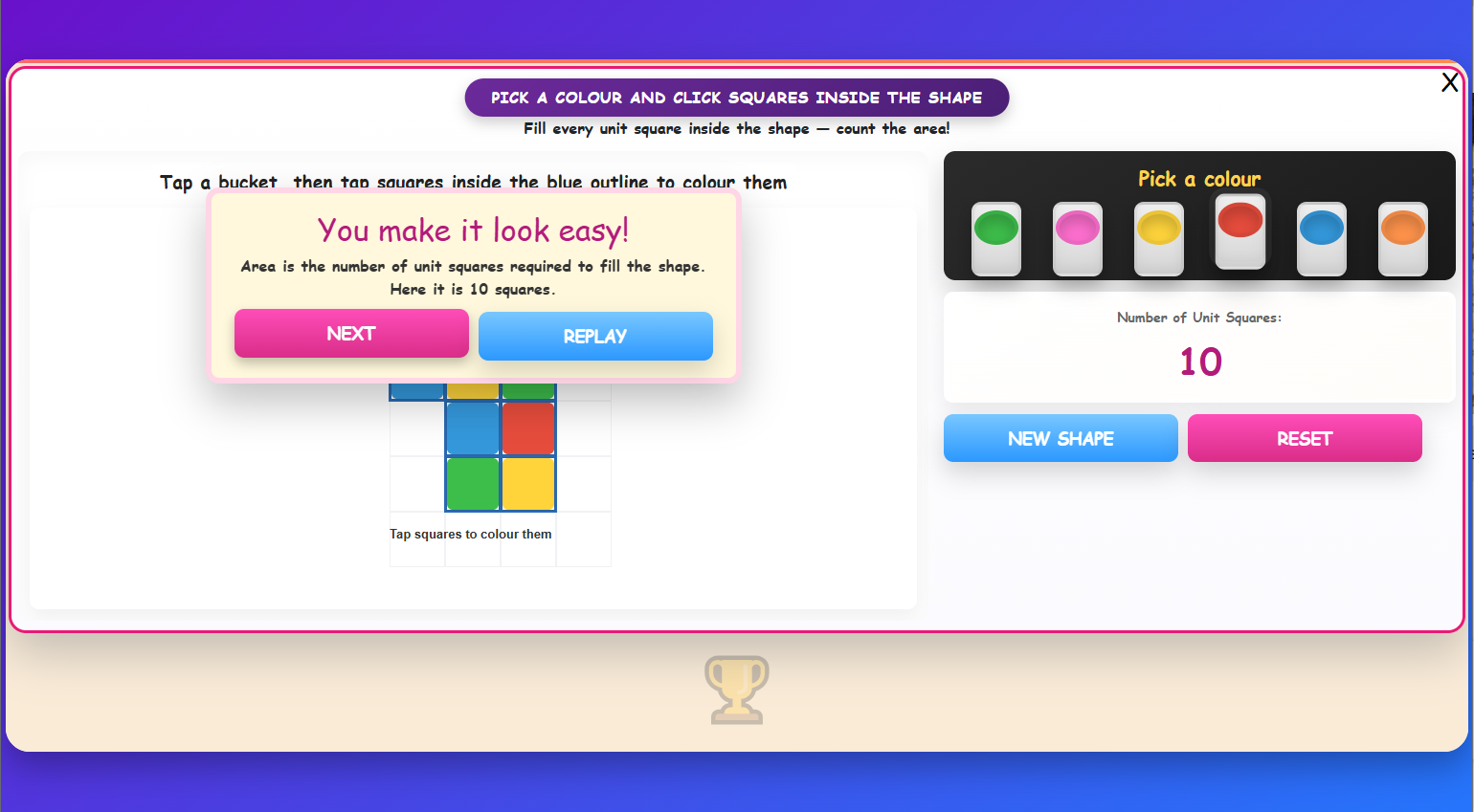 Area Colouring — Paint the Shape