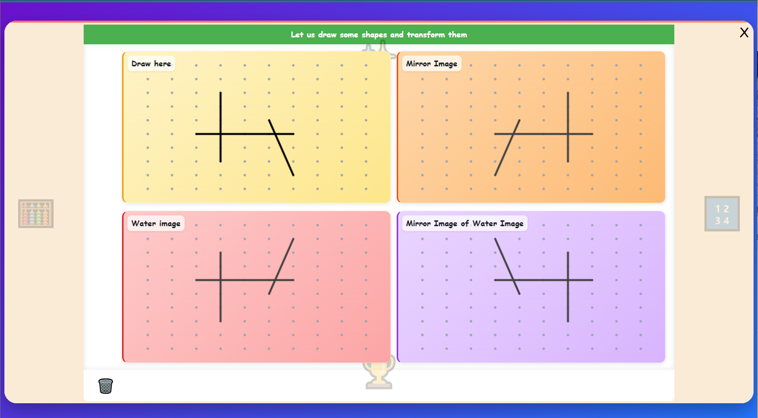 Draw Shapes & Reflect